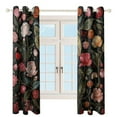thumbnail image 3 of Boho Vintage Floral Window Curtains for Bedroom Colorful Printed Window Drapes Blackout Thermal Insulated Grommet Window Treatment 2 Panels Set, 3 of 5