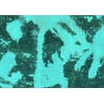 thumbnail image 1 of Ahgly Company Machine Washable Indoor Rectangle Abstract Turquoise Blue Modern Area Rugs, 8' x 12', 1 of 4