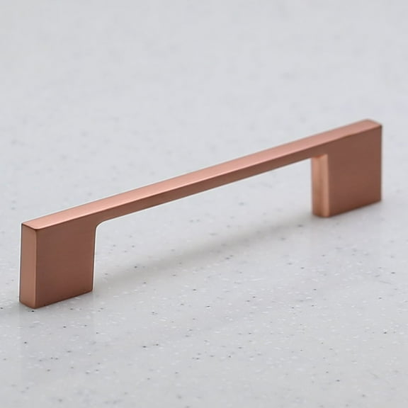 Hamilton Bowes Satin Copper Cabinet Hardware Pull 96mm (3-3/4) Hole Centers 5-5/16 Overall Length Modern Basic