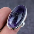 thumbnail image 2 of Natural Amethyst Gemstone Handmade 925 Sterling Silver Jewelry Ring Size 7, 2 of 2