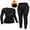 Black1, variant on Charmo Thermal Underwear Sets for Womens Long Johns Seamless Warm Base Layer Top & Bottoms Moisture-Wicking for Cold Weather