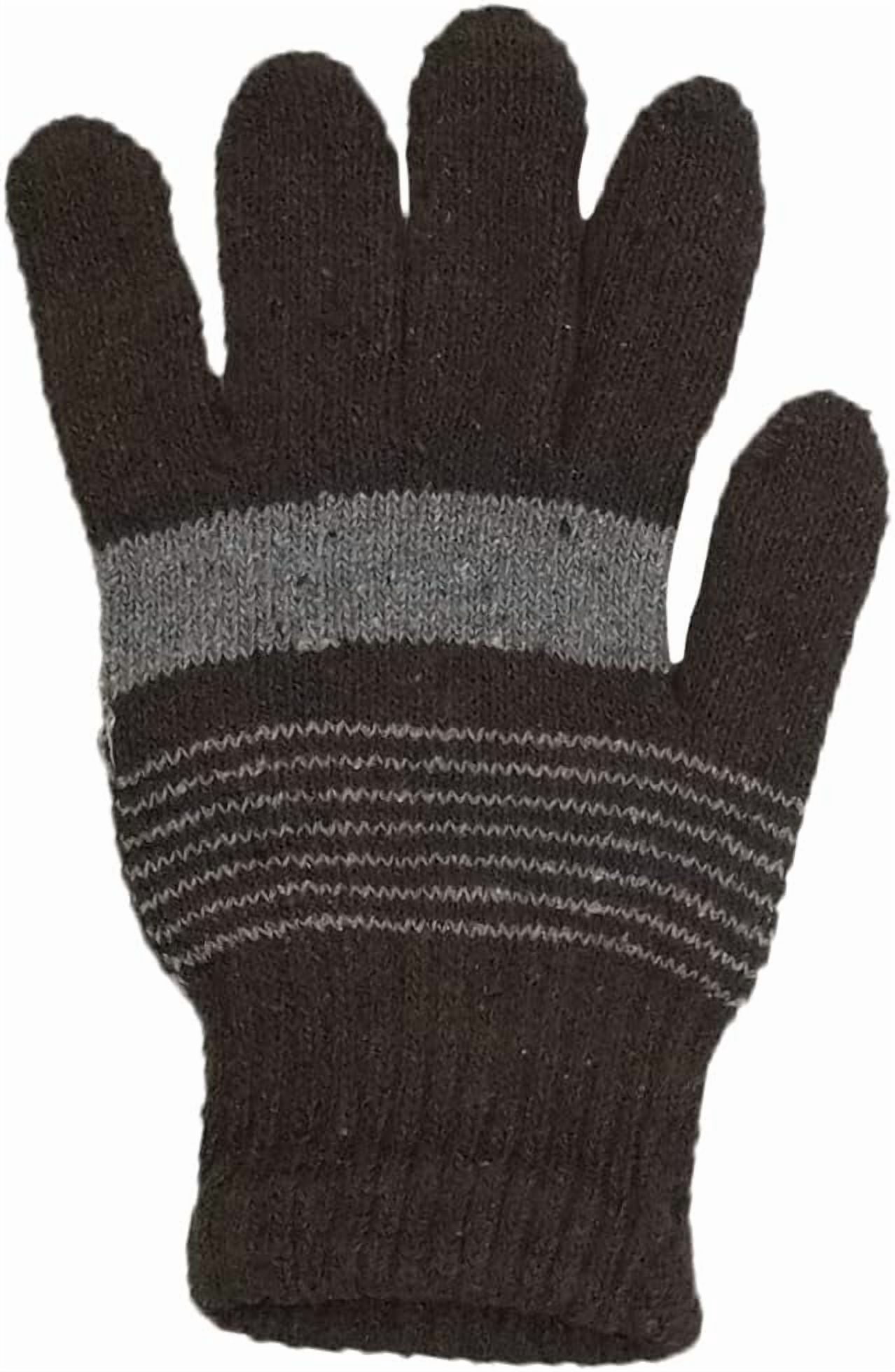 48 Pairs Winter Magic Gloves, Bulk Warm Brushed Interior, Stretchy Assorted Mens Womens