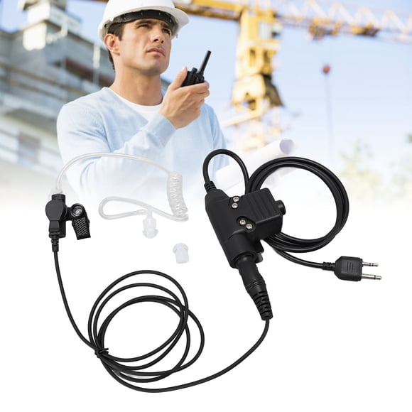 Auricular Con Micrófono De Garganta De Radio De 2 , Versátil Auricular Con Micrófono De Radio De 2 Resistente Al Agua Pastilla De Sonido Mejorada Ajustable Para