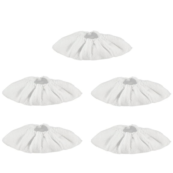 5 Pcs Microfiber Cover Set for Hand Nozzle EasyFix Steam Cleaner SC1, SC2, SC3, SC4, SC5,5 x Mop cloth,White