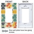 thumbnail image 3 of Yayeee Rocker Switch Wall Plate 1-Gang 4.6"x2.9" Home Decorative Outlet Cover, Beige Clover Pattern, 3 of 6