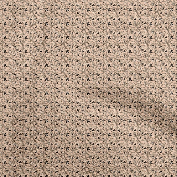 oneOone Velvet Light Brown Fabric Toile Dress Material Fabric Print Fabric By The Yard 58 Inch Wide