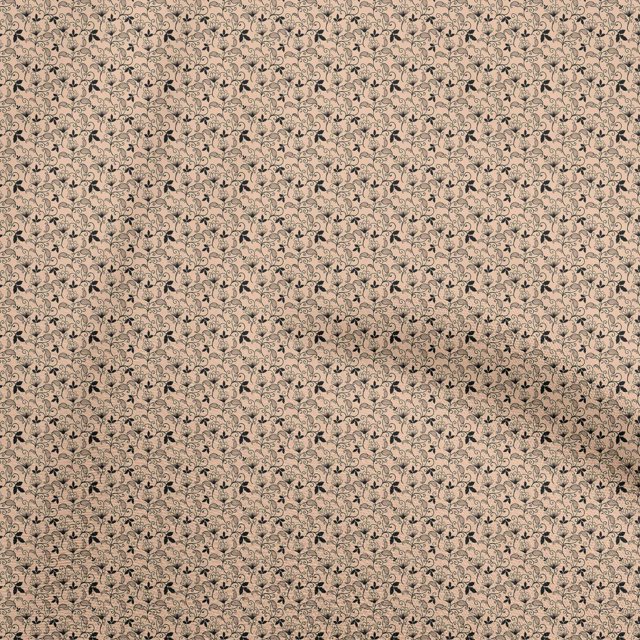 oneOone Cotton Poplin Light Brown Fabric Toile Sewing Craft Projects Fabric Prints By Yard 56 Inch Wide