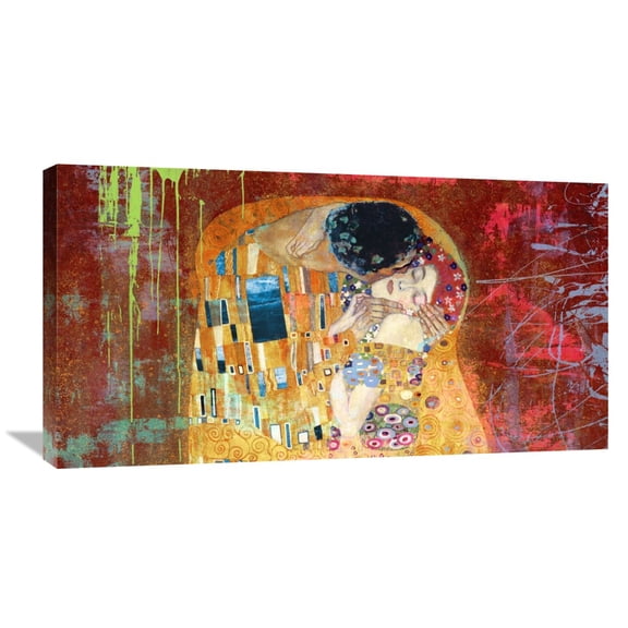 Global Gallery Eric Chestier 'Klimt's Kiss 2.0 (detail)' Canvas Wall Art