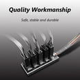 thumbnail image 5 of 33.5cm 1 to 5 4-Pin PWM Fan Hub Splitter Adapter CPU Cooler Fan Computer PC Case Chassis Cooling Fan Power Extension Cable black, 5 of 5