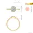 thumbnail image 4 of ANGARA Natural Cushion Composite Diamond Halo Ring in 14K Yellow Gold for Women (Size-2.8mm| Color-I-J| Clarity-I1-I2) | April Birthstone, Anniversary, Jewelry Gift for Women | Natural Diamond Ring, 4 of 9