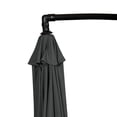 thumbnail image 7 of Four Seasons Courtyard 98" Charcoal Gray Solid Print Octagon Cantilever Patio Umbrellas, Stable, 7 of 7