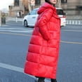 thumbnail image 4 of Patlollav Womens Down Jacket Loose Hooded Knee-Length Extended Thickened Cotton Coat, 4 of 6
