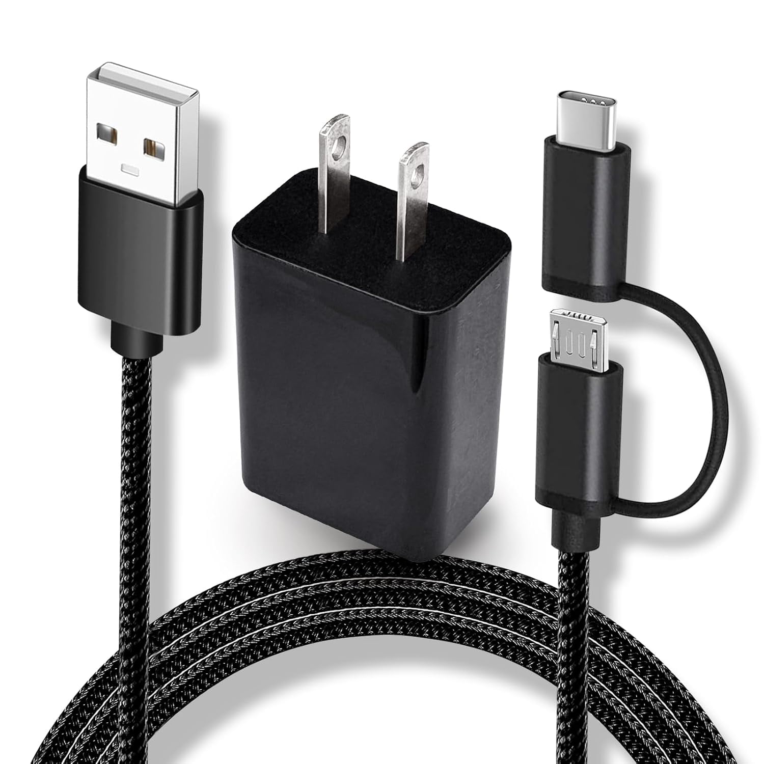 RGHJAR-Type C&Micro USB Charging Cable for Kyocera Flip Phone DuraForce Pro, DuraXE (E4710), DuraXV LTE, DuraXTP,DuraXT,DuraXA,DuraTR,E656,E4255,DuraForce Pro 2/3, Ultra 5G E7110Charger Cord Replacem