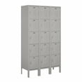 thumbnail image 3 of 12" Wide Five Tier Box Style Standard Metal Locker - 3 Wide - 5 Feet High - 12 Inches Deep - Gray - Assembled, 3 of 4