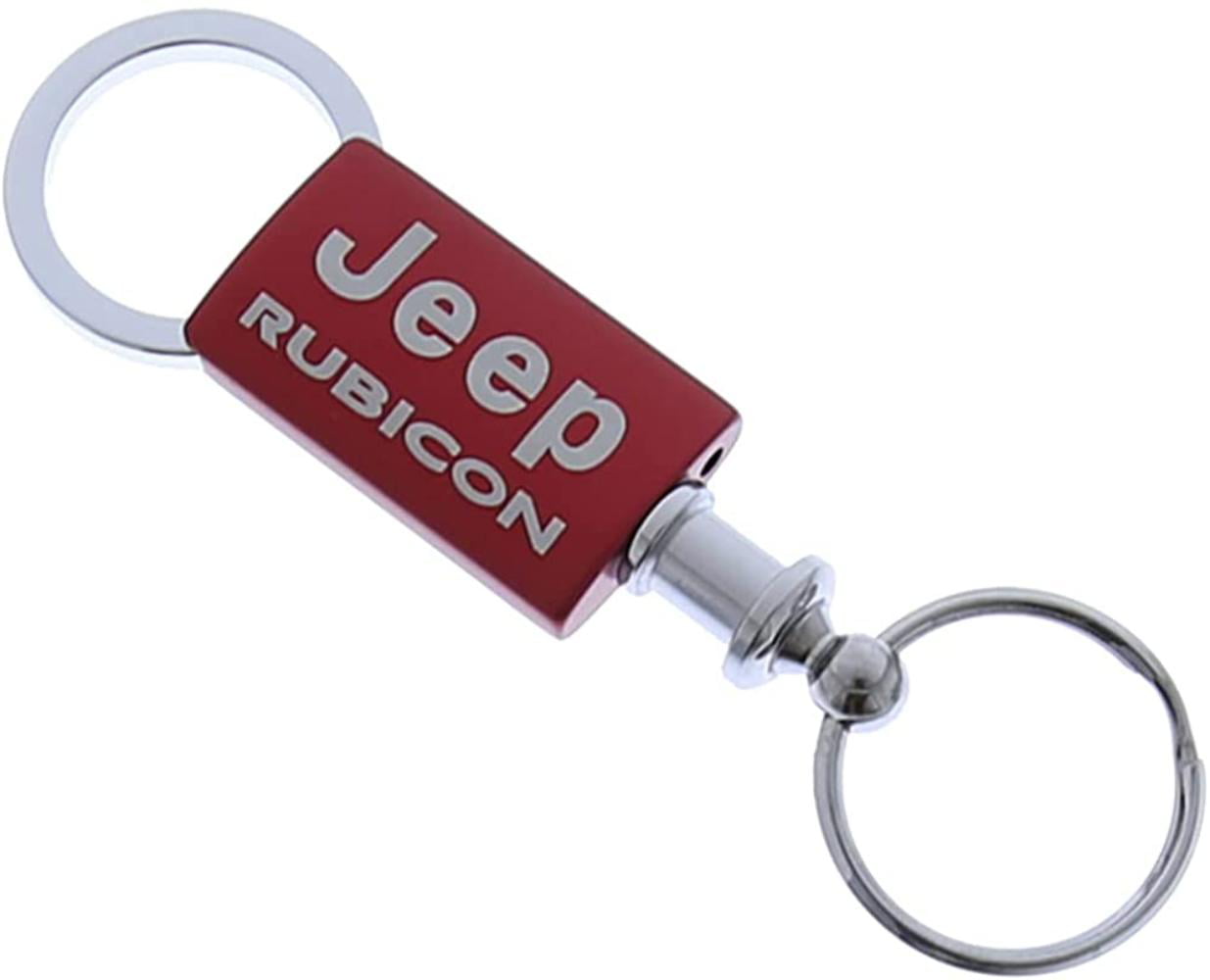 Jeep Keychain VEHICLE Logo Chrome Valet Key Fob Metal Key Ring Lanyard mopar
