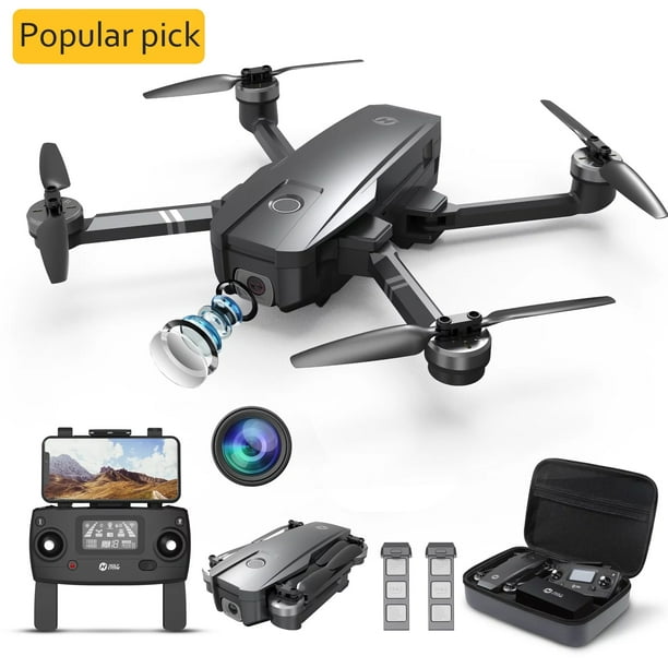 Holy Stone GPS Drone HS720 avec Caméra 4K UHD pour Adultes, Quadcopter avec Moteur Sans Balais, Retour Automatique à la Maison, Suivez-Moi, Longue Portée de Contrôle, Comprend 2 Batteries et Sac de Transport
