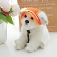 thumbnail image 4 of TELOLY 2026 New Dog Hat for Medium Dogs to Wear Puppy Bucket Hats with Ear Holes and Chin Strap Dog Visor Hat Beach Sun Protection Baseball Cap Orange Dog Hats, 4 of 7