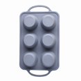 thumbnail image 2 of 6 Grid Silicone Muffin Cupcake Baking Mold Non Stick Microwave Mold Tray, 2 of 3
