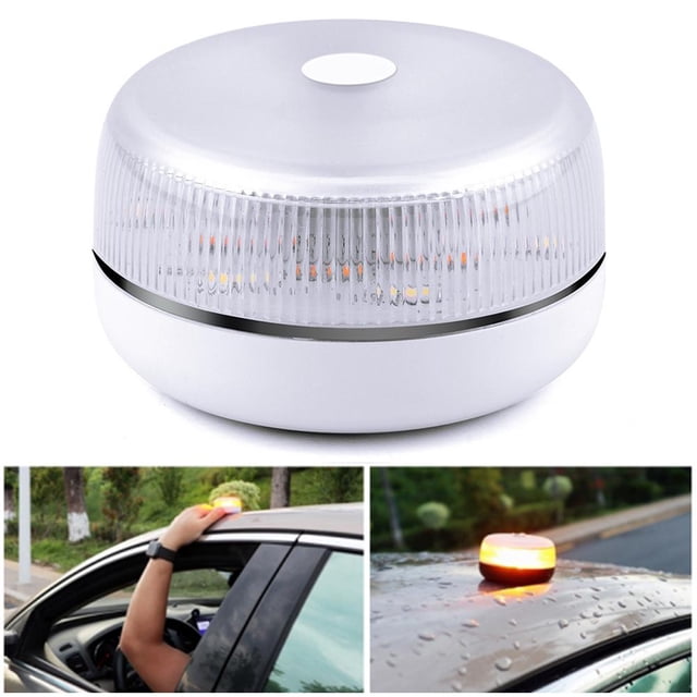 Luz De Emergencia Para Automóvil Luces De Advertencia Intermitentes A Prueba De Agua Lámpara De Advertencia De Seguridad Con Batería Recargable Incorporada Noticed VI011899-01
