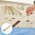 thumbnail image 3 of Uxcell 50Pcs ST5 x 25mm Pan Head Self Tapping Screws for Metal, Gold, 3 of 6