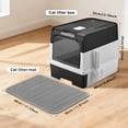 thumbnail image 5 of Fully Enclosed Cat Litter Box + Mat, Black/20.5*13.8in, 5 of 8