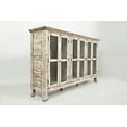 thumbnail image 2 of Benzara BM181668 Distressed Wooden Accent Cabinet with 6 Glass Doors, Off White - 42 x 70 x 15 in., 2 of 3