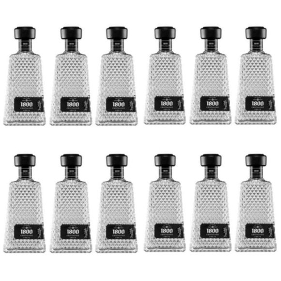 Pack de 12 Tequila 1800 Añejo Cristalino 700 ml 1800