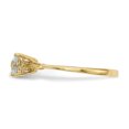 thumbnail image 3 of 14k Yellow Gold Aquamarine Bow Ring Birthstone March, 3 of 9