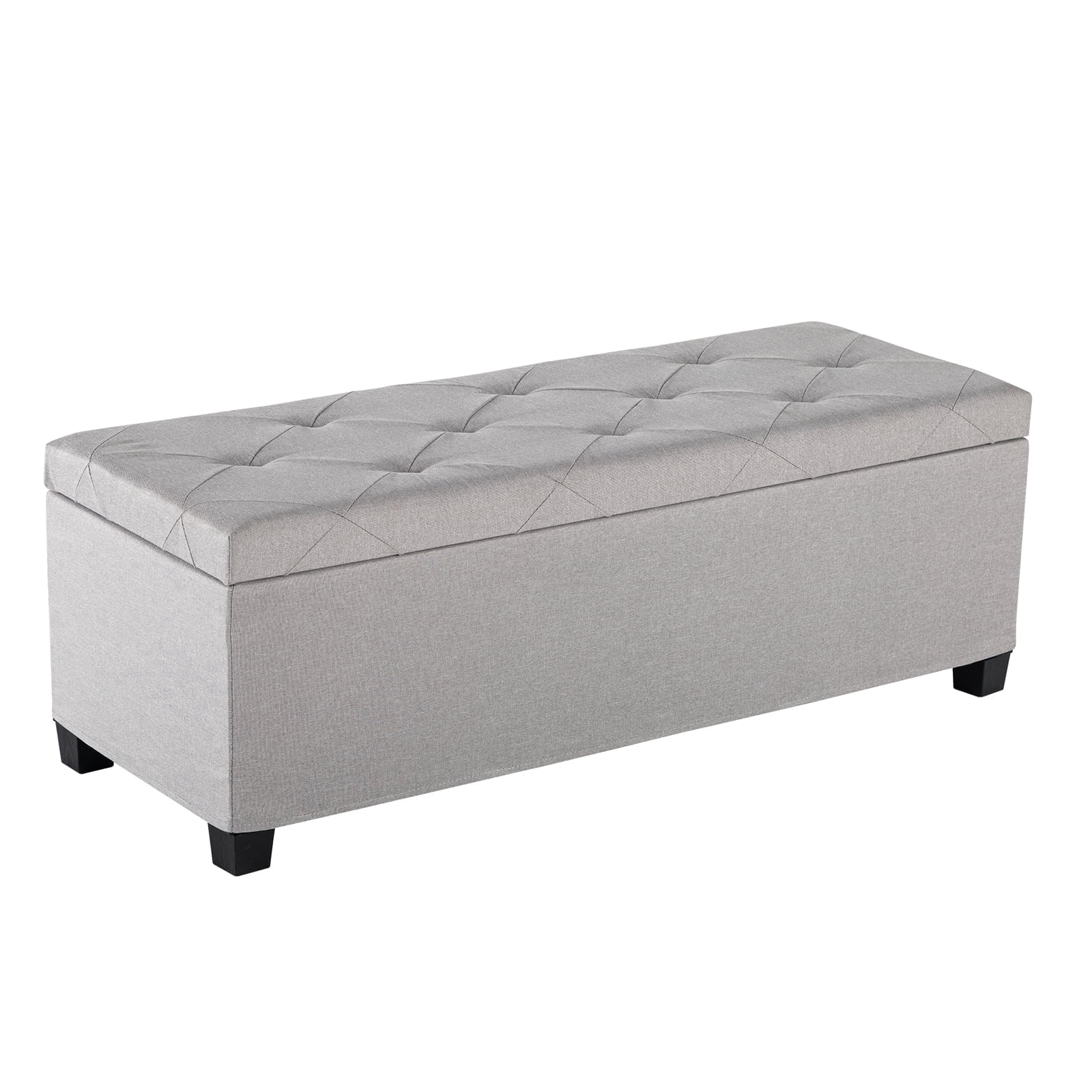 EDX 43 lnch Storage Ottoman Bench with Removable Cover, Upholstered Bed Bench for Living Room, Bedroom