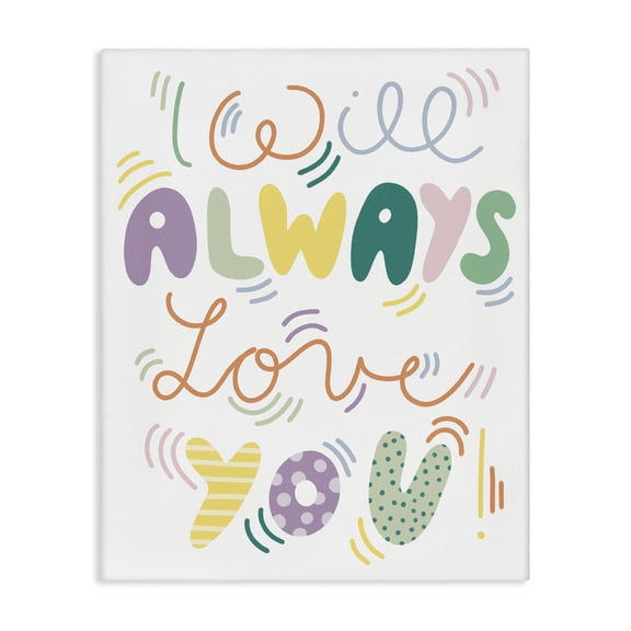 Stupell Industries Bohemian Will Always Love You Eccentric Patterned Typography Canvas Art, 24 x 30, by Dominika Godette