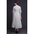 thumbnail image 3 of Bimba Robe à Manches Roulées pour Femmes à Imprimé Floral, Col Mandarin, Chemise Boutonnée - Moyen, 3 of 5