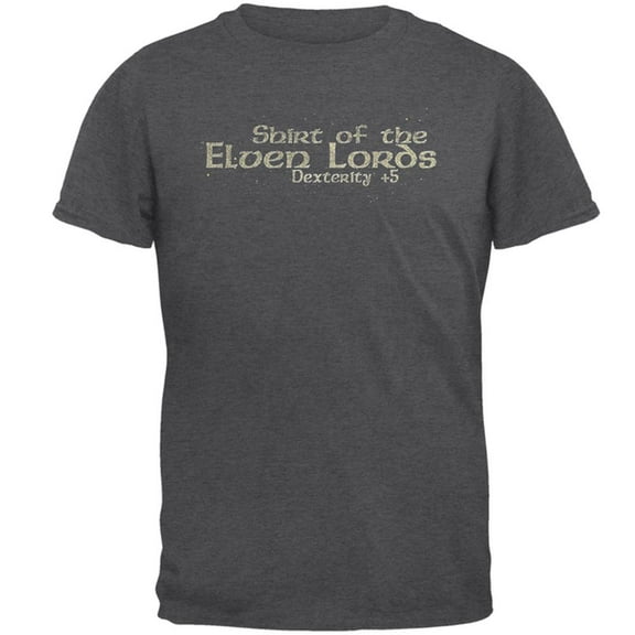 Gaming Shirt of Elven Lords Dexterity Mens T Shirt Dark Heather MD