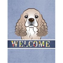 Caroline's Treasures BB1402CHF Cocker Spaniel Welcome Flag Canvas House Size , Large, multicolor