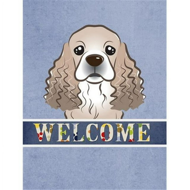 Carolines Treasures BB1402CHF Cocker Spaniel Welcome Flag Canvas House Size