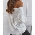 thumbnail image 2 of Sonducket Suéter de mujer con cuello en V, manga larga, suéter hueco suelto, ropa de Color sólido, Tops casuales elegantes a la moda para exteriores Prendas para la parte del cuerpo SG Sonducket AP015444-04, 2 of 6