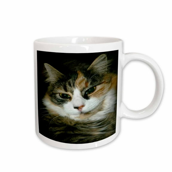3drose, Calico Cat Closeup, 15oz Mug