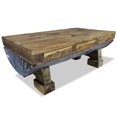 thumbnail image 1 of vidaXL Table Basse en Bois Massif 90x50x35 cm, 1 of 5