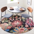 thumbnail image 2 of SAFAVIEH Jardin Dahila Floral Area Rug, Charcoal/Red, 6' x 6' Square, 2 of 8