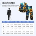thumbnail image 4 of Hirioo Vintage Starry Sky Sunflower for Men's Pajama Sets 2 Piece Pjs Men's Long-Sleeved Pajama Set Button Down Sleepwear,S-XXL-Large, 4 of 7