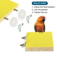 thumbnail image 3 of Bird Perch Stand Platform Parrot Wood Paw Grinding Clean Playground Cockatiel, Yellow, 3 of 5