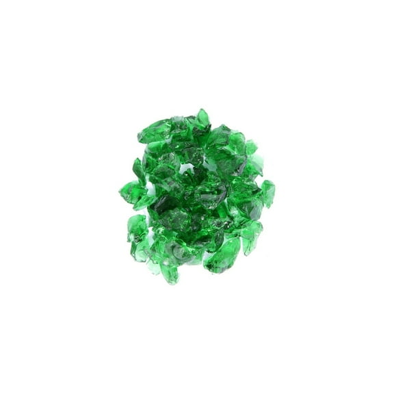 Fire Pit Glass - 20lb Green Fire Glass for Fireplaces & Outdoor Pits - Vibrant Heat Resistant Decorative Glass
