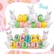 thumbnail image 4 of Moyic Modelo de conejos en miniatura de Pascua, figuras artesanales de primavera, puerta de para fiesta, adorno para el hogar, Kits de decoración para fiestas, 4 of 6