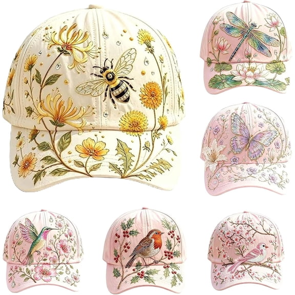 The Garden Morning 2026 Floral Print Baseball Cap, Casual Breathable Sun Hats, Adjustable Hat Outdoor Daily Wear