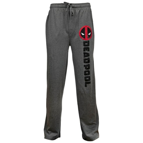 Deadpool Symbol and Text Pajama Sleep Pants-XLarge (40-42)
