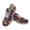 Abstract Circular Floral Pattern, variant on HELLHERO Rainbow Paw Print Pattern Men's Tennis Shoes, Lace Up Breathable Running Shoes for Travel Walking