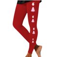 thumbnail image 3 of SDNall Christmas Workout Leggings for Women Xmas Wine Hat Print Casual Gym Leggings with Yoga Sport Elastic Pants Workout Pants Christmas Tights (S-3XL,White), 3 of 8