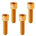 thumbnail image 1 of 4 unids Tornillos de manillar de bicicleta Sunnimix aleación de aluminio m5 17mm pernos de oro, 1 of 8