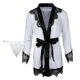 thumbnail image 3 of Traje de Kimono de Encaje para Mujer, Lencería Transparente , Conjunto de Babydoll de Chemise METRO Soledad Bata estilo kimono de encaje para mujer, 3 of 10