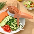 thumbnail image 2 of ZZkhGO Kitchen Cutter, Stainless Steel Manual Food Slicer, Vegetable Fruit Ham Press Chopper with Ergonomic Handle, 2 of 7