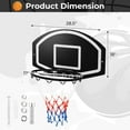 thumbnail image 3 of Gymax Large Wall Mounted Basketball Hoop W/28.5'' x 18'' Shatterproof Backboard Toy Gift, 3 of 10
